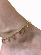 Tornozeleira Cruz Banhado a Ouro 18K