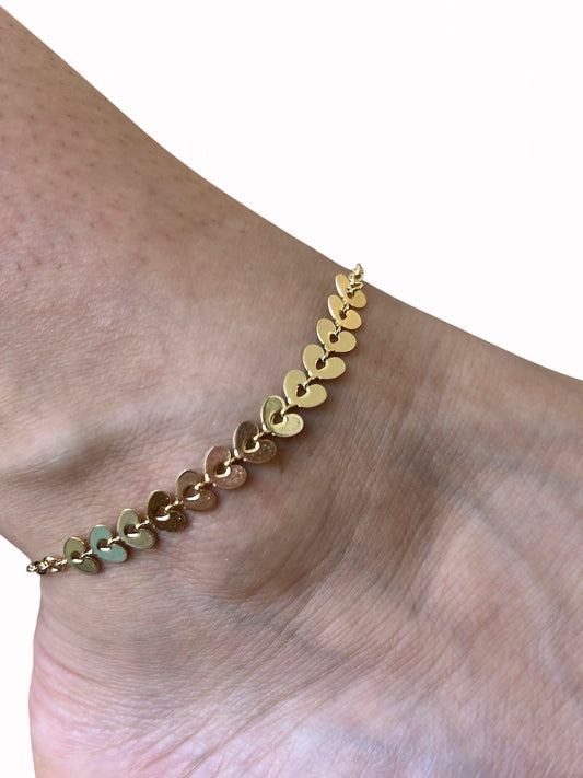 Tornozeleira Banhado a Ouro 18K