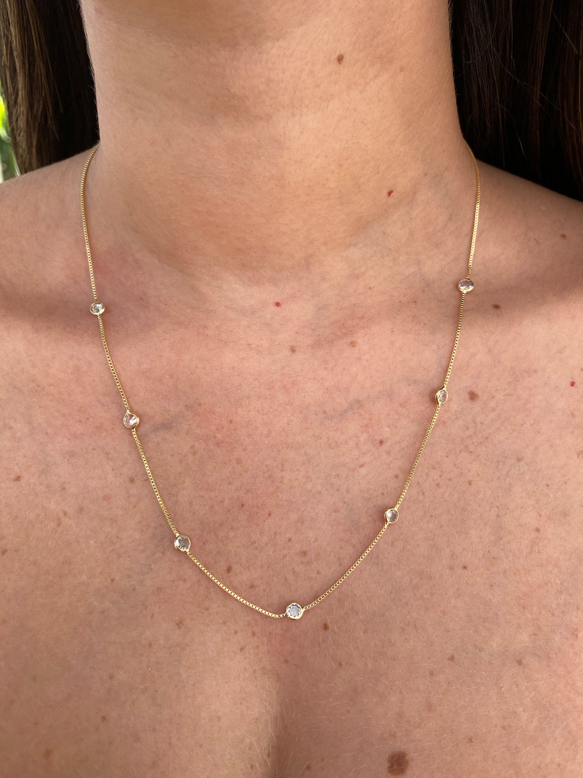 Colar Zircônia Banhado a Ouro 18K