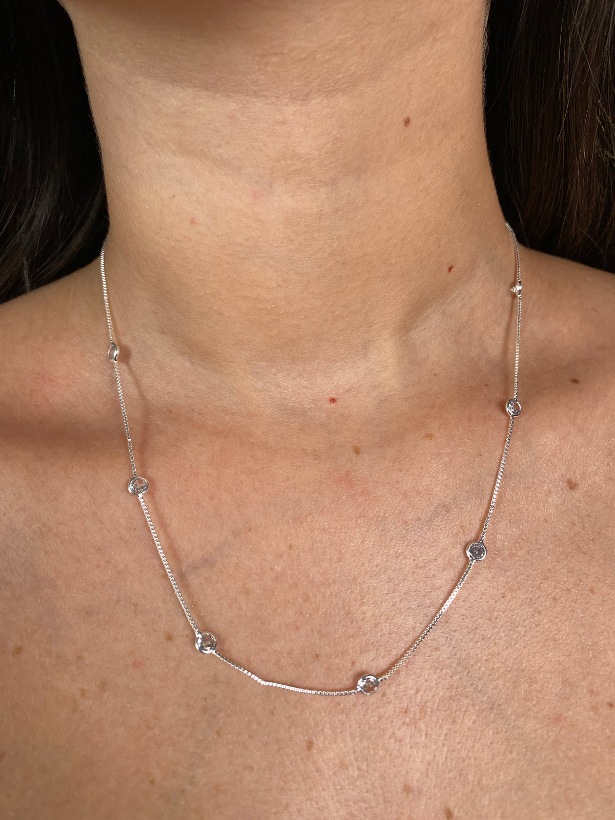 Colar Zircônia Prata 50