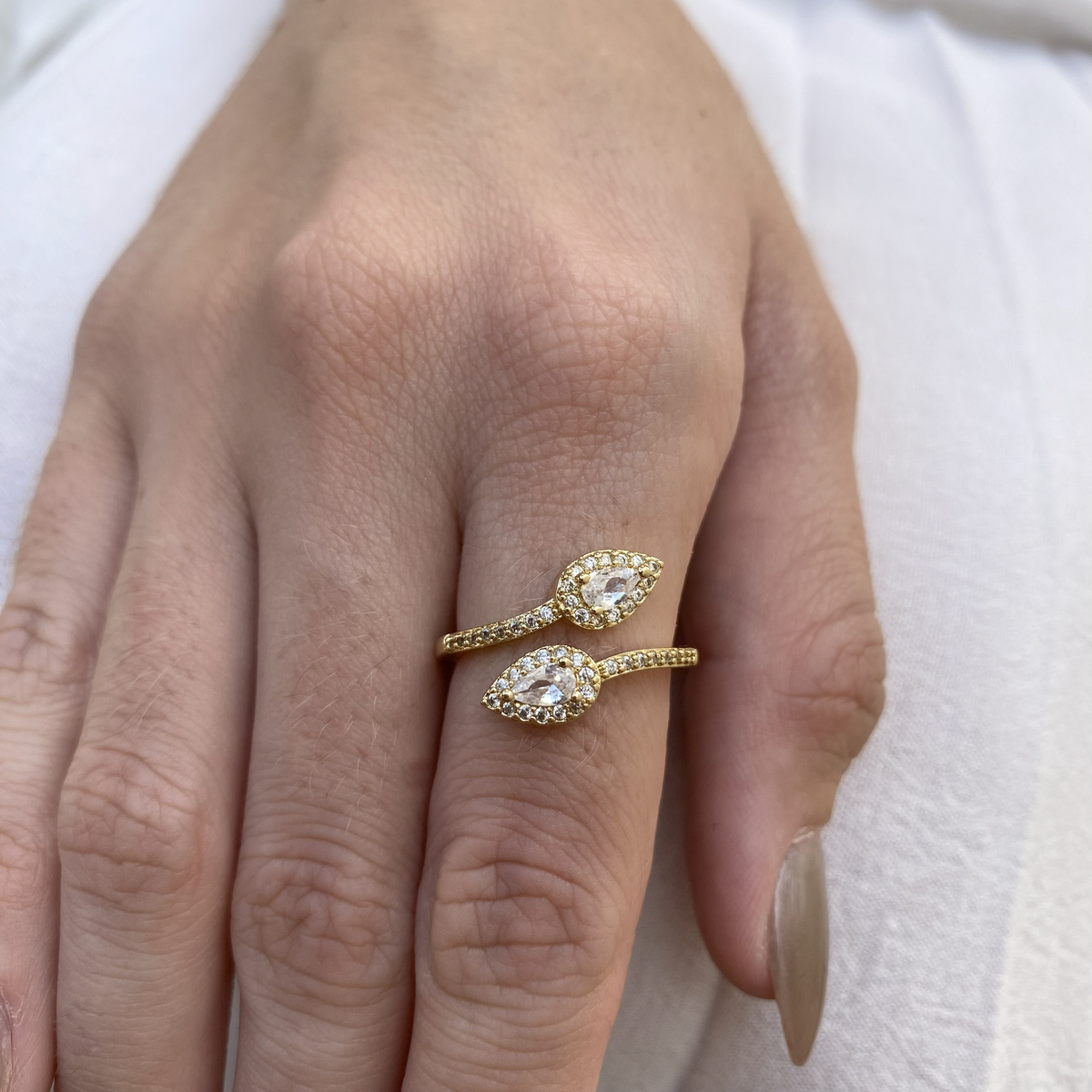 Anel Regulável Gota Dupla