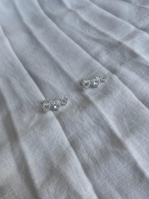Brinco Ear Cuff Coração Prata 50