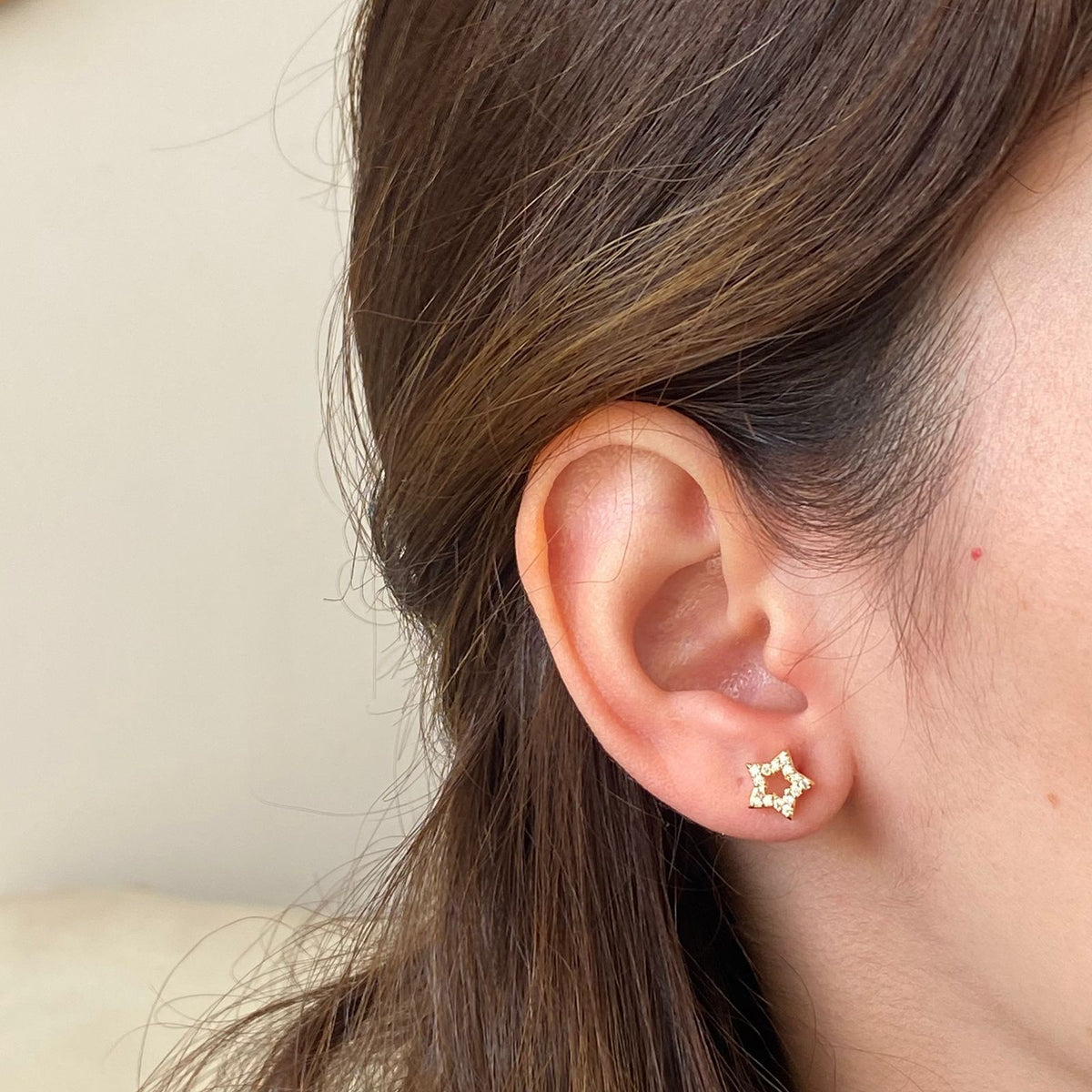 Brinco Estrela Vazado