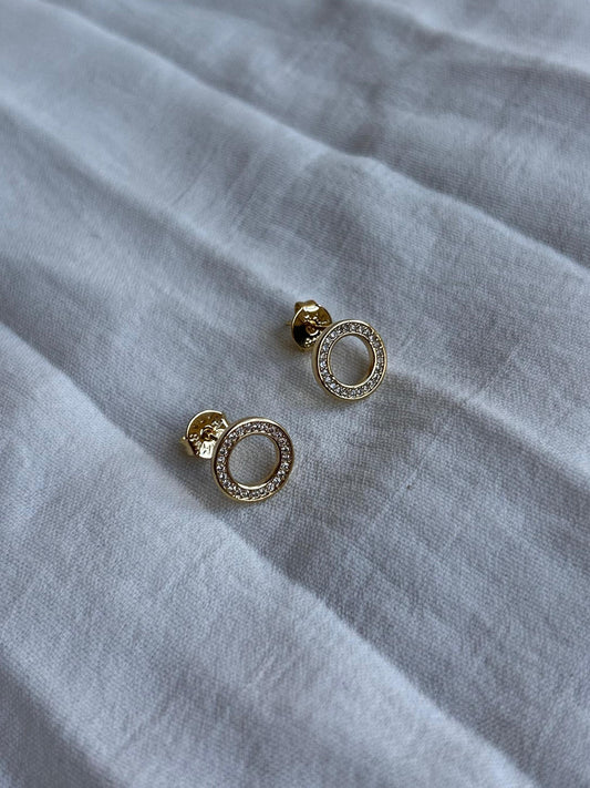 Brinco Cravejado Banhado a Ouro 18K