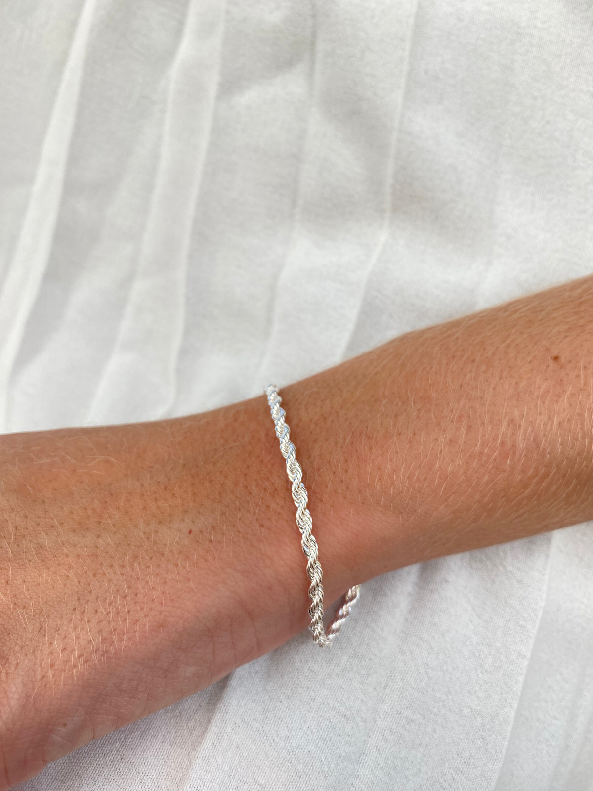 Pulseira Cordão Baiano Prata 50