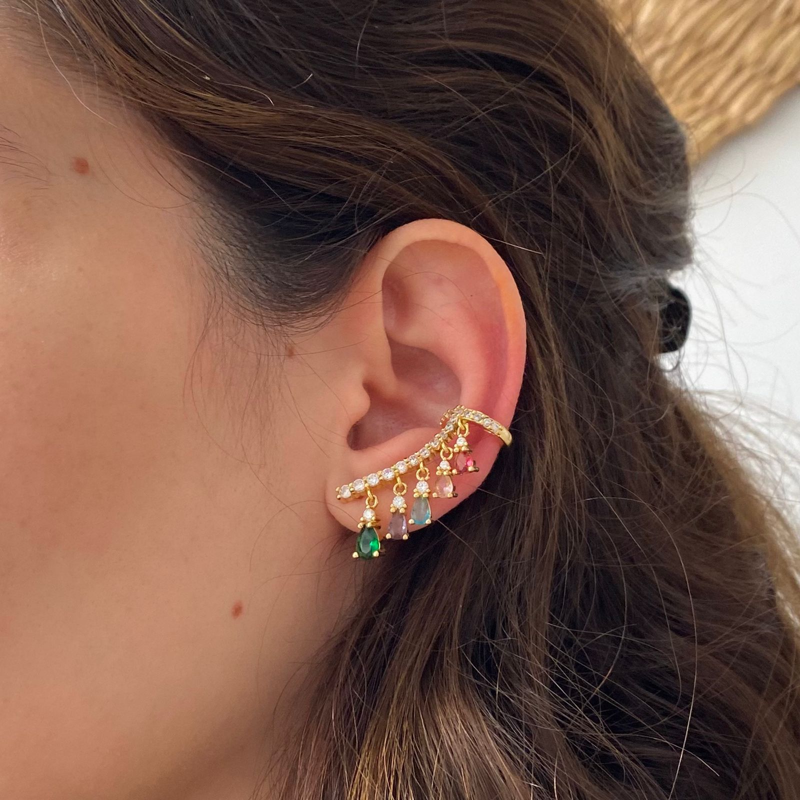 Brinco Earcuff Colorido