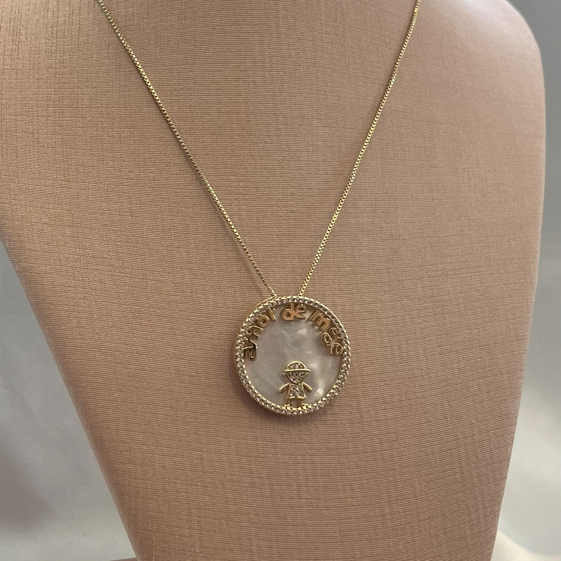 Colar Amor de Mãe Menino e Menino