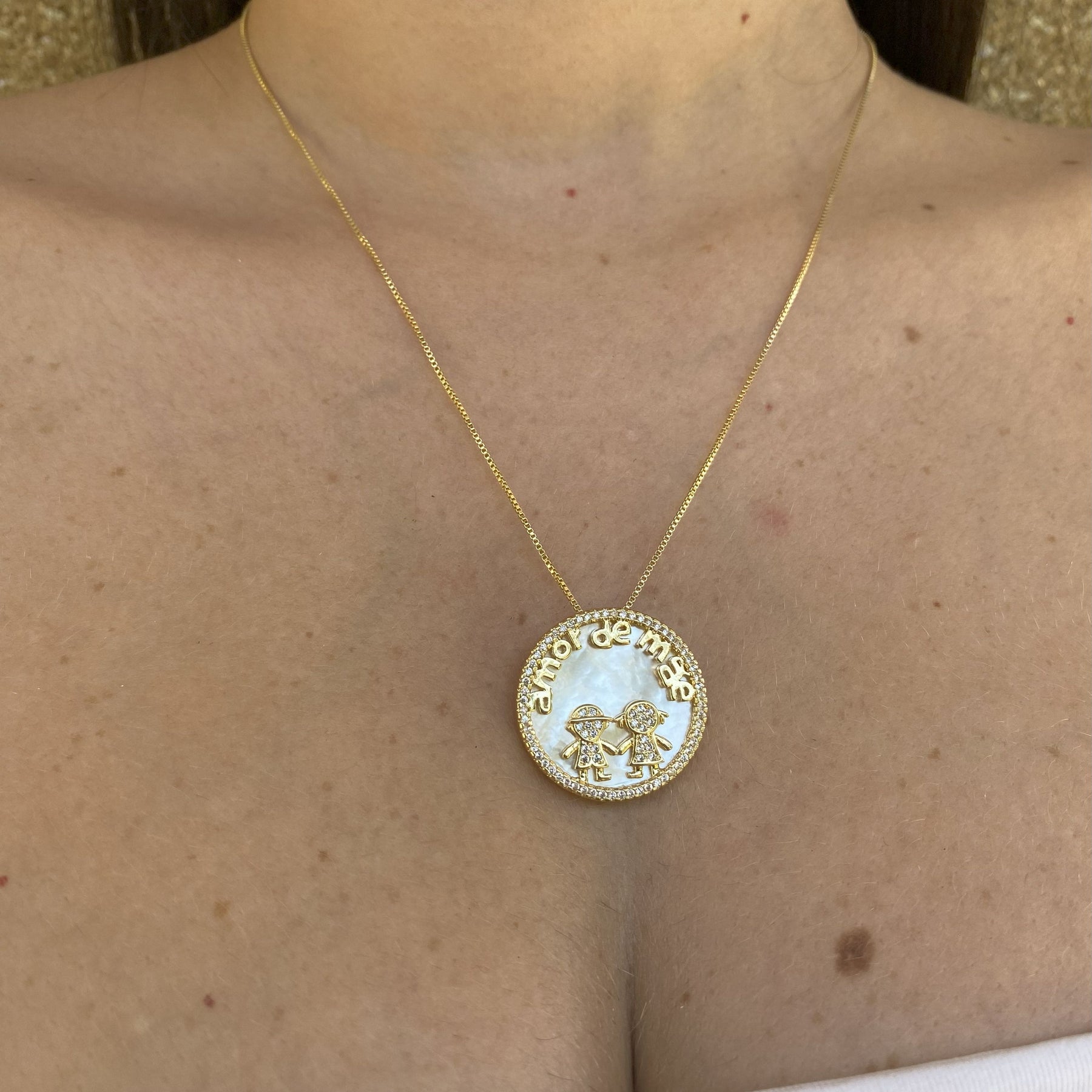 Colar Amor de Mãe Menino e Menino