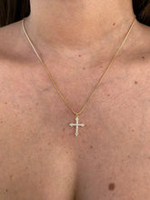 Colar Cruz Cravejado Banhado a Ouro 18K