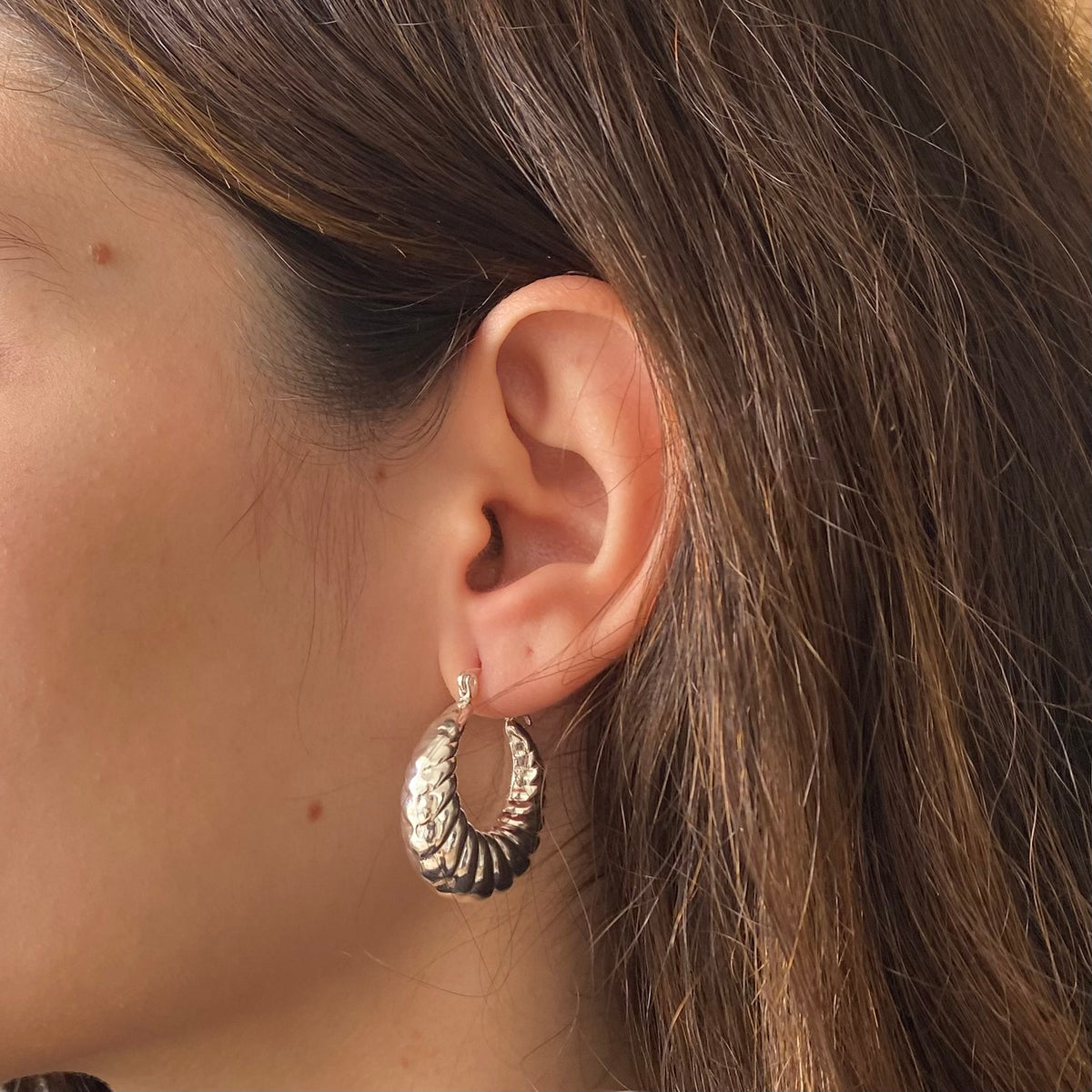 Brinco Argola Texturizado