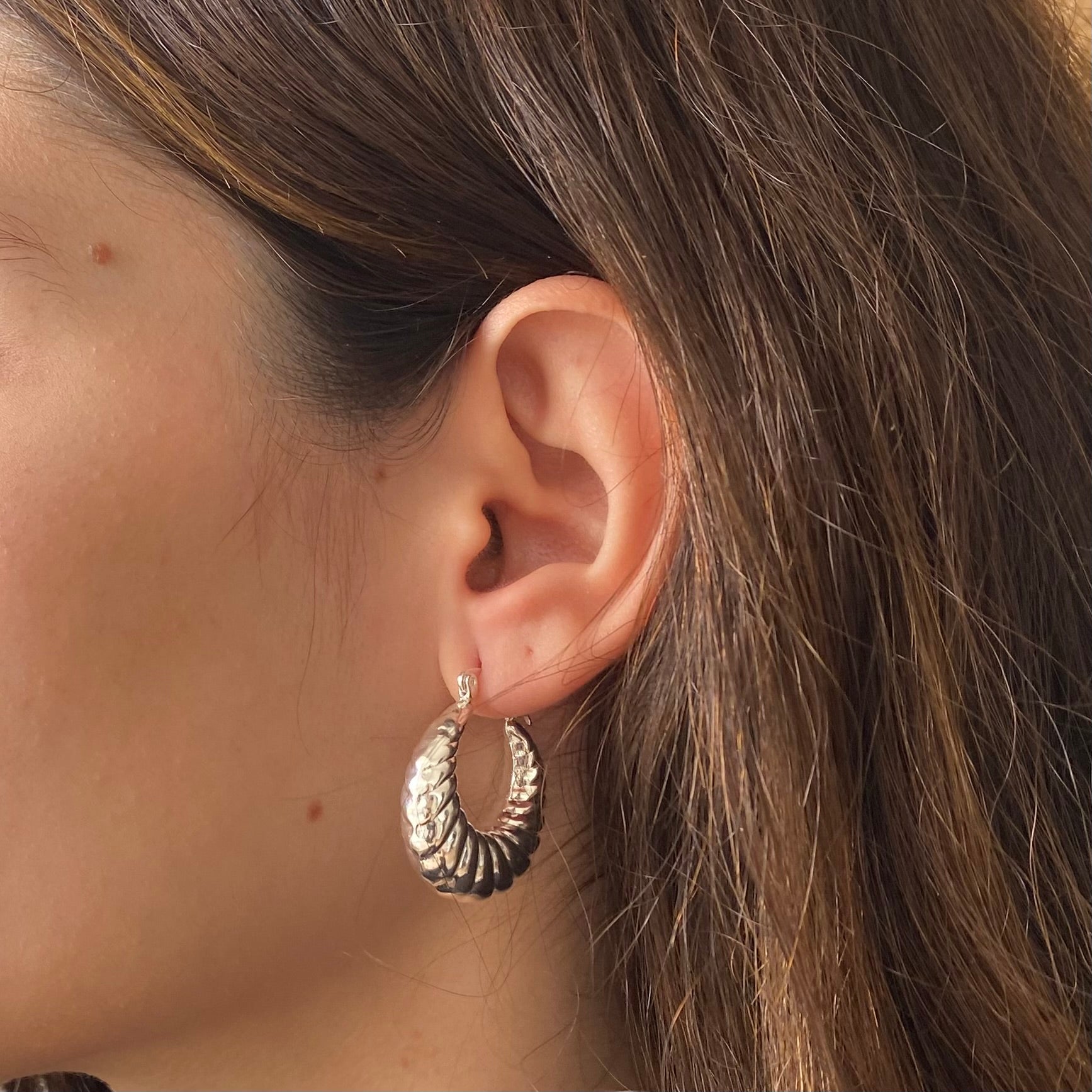 Brinco Argola Texturizado