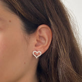 Brinco Coração Cravejado
