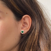 Brinco Coração Verde