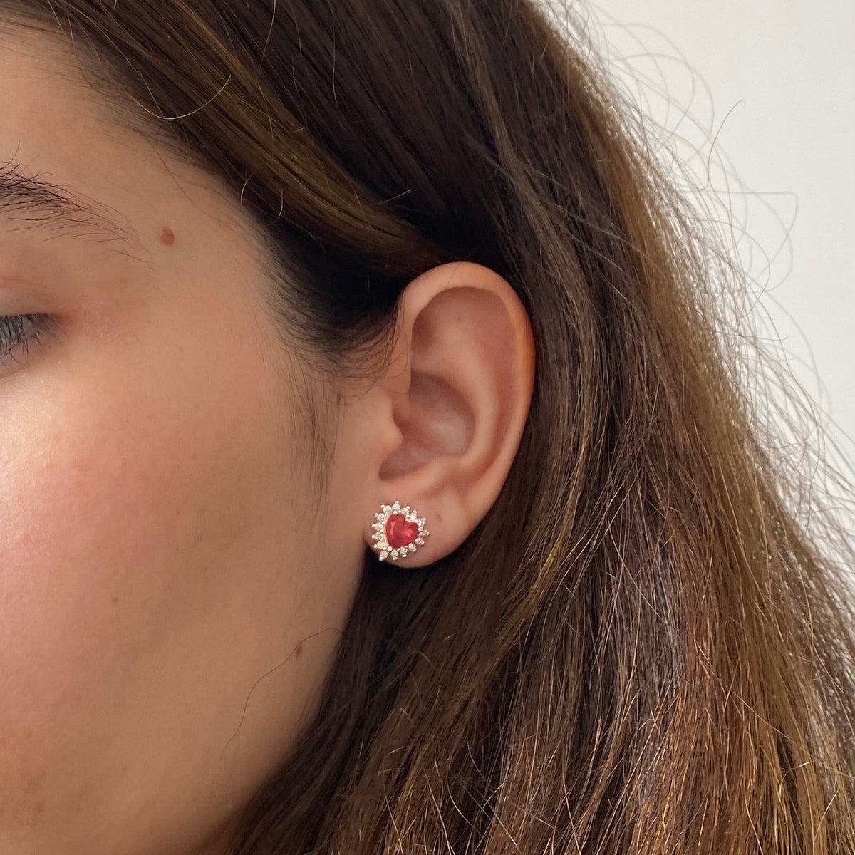 Brinco Coração Vermelho