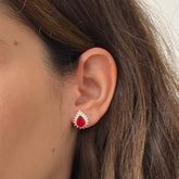 Brinco Gota Vermelho