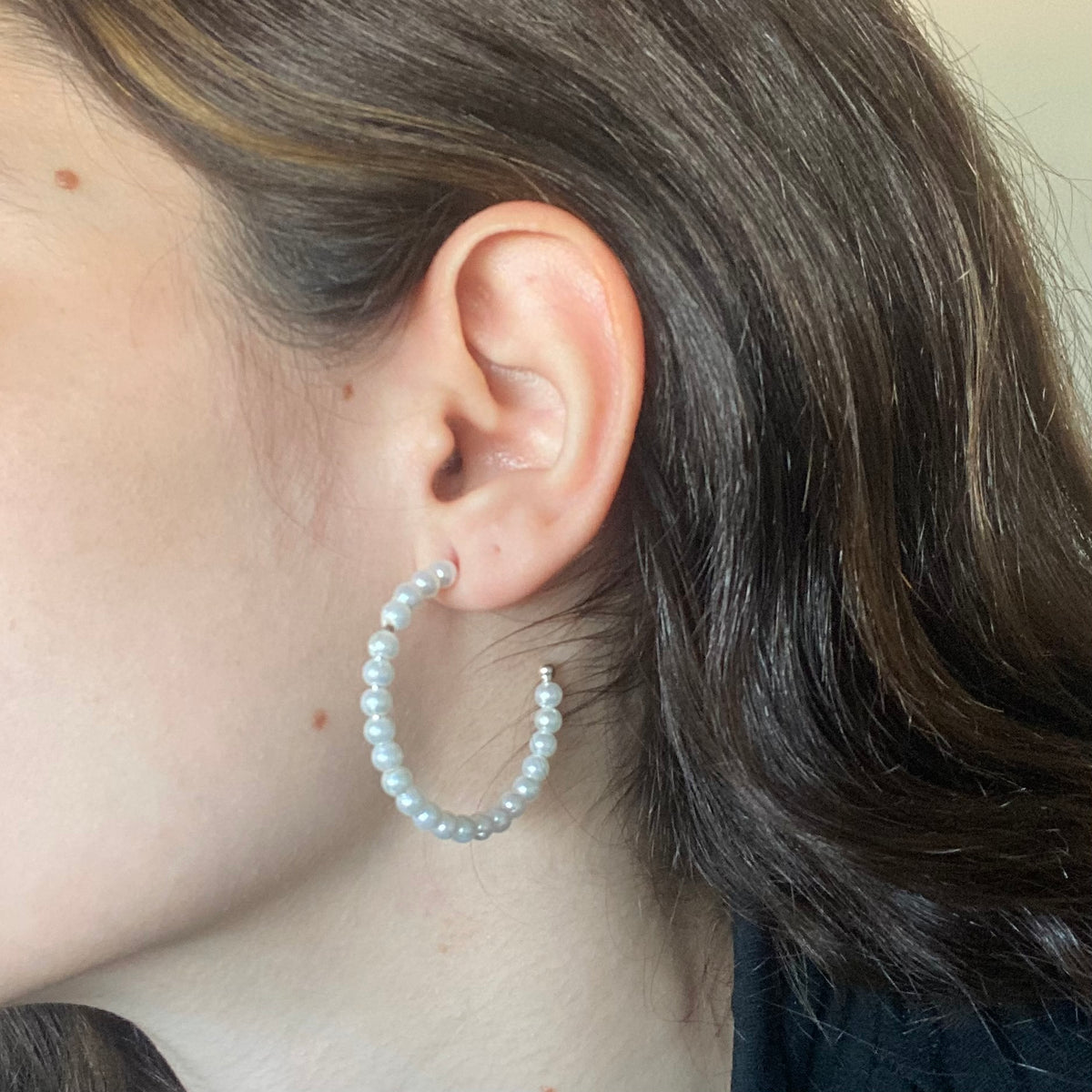 Brinco Argola Pérolas