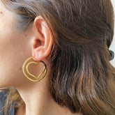 Brinco Argola Coração