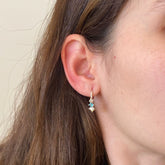 Brinco Argola com Pedras Coloridas