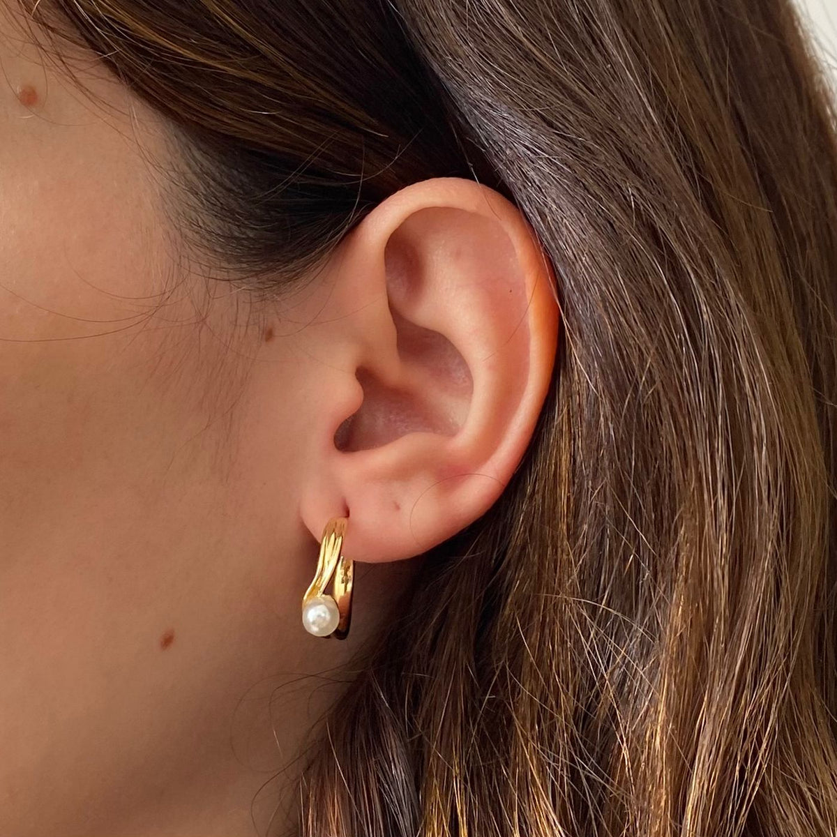 Brinco Argola Perola