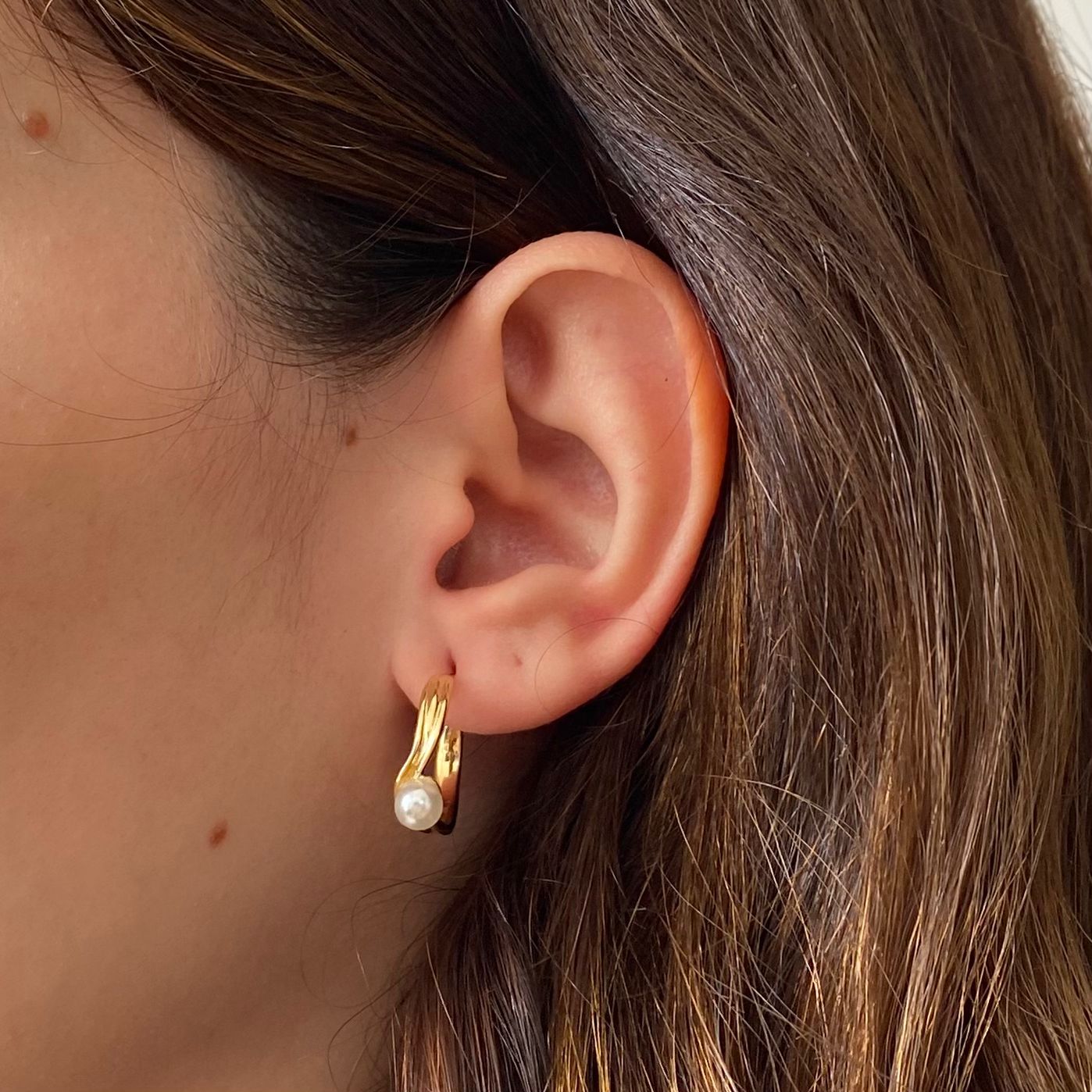 Brinco Argola Perola