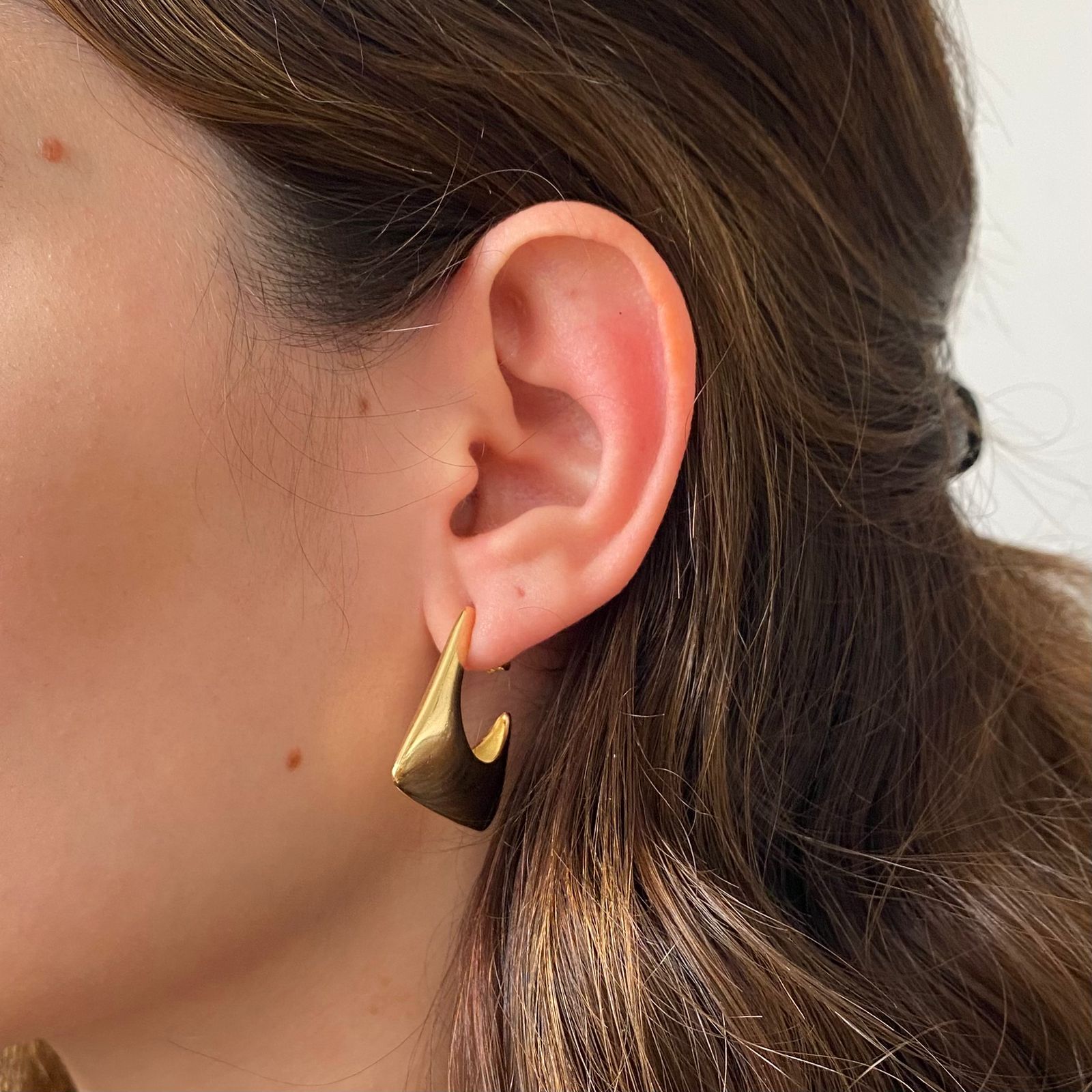 Brinco Argola Quadrada