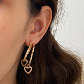 Brinco Argola Dupla Coração