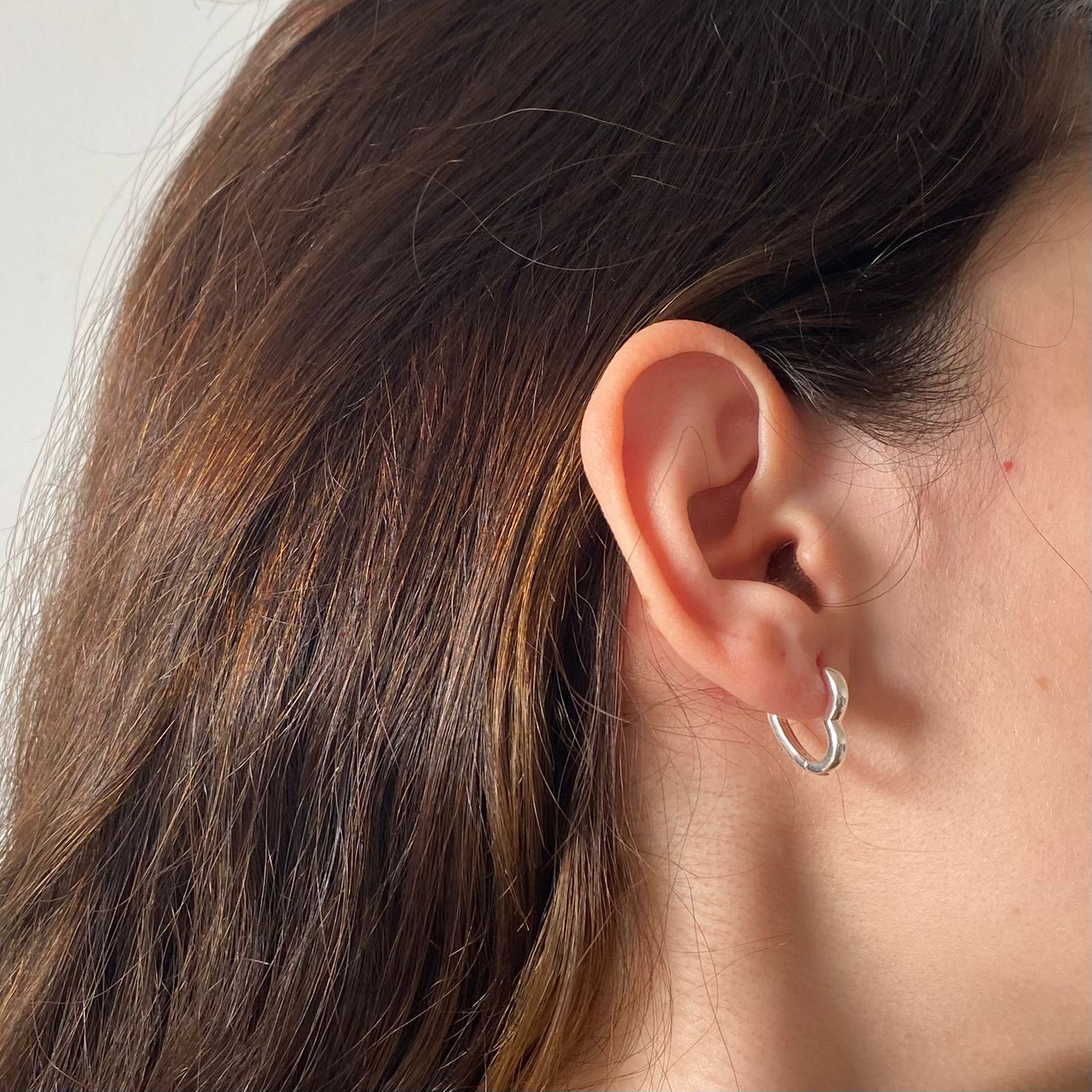 Brinco Argola Coração Liso