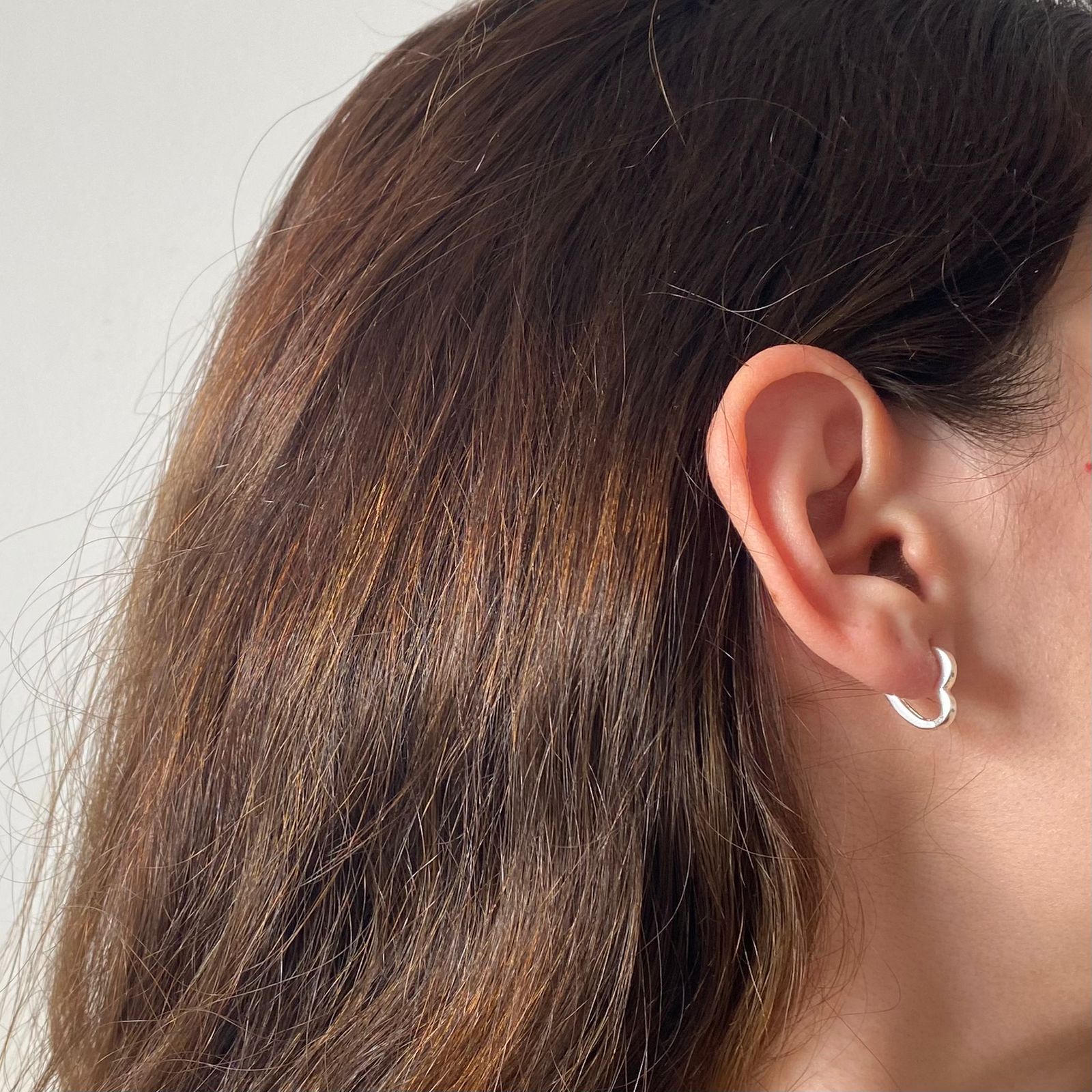 Brinco Argola Coração Liso